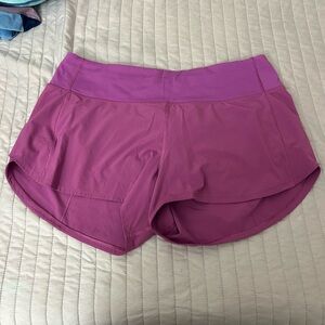 lululemon athletica Magenta Athletic Shorts